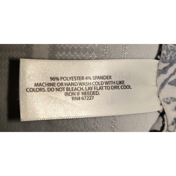 Bobbie Brooks Sleepwear Tank Sz M Black & White Racerback Geometric Design Med - Picture 10 of 10